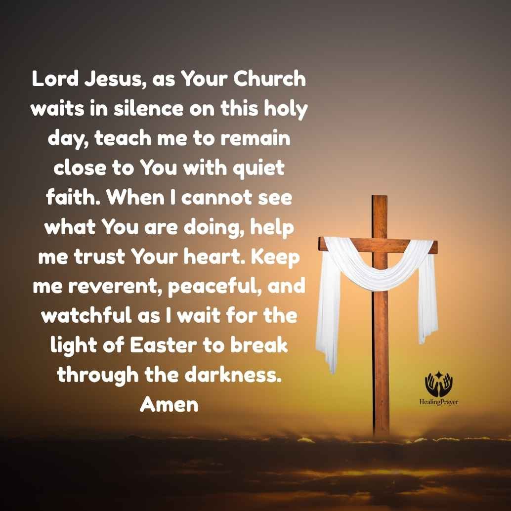 Holy Saturday Catholic Prayer for Quiet Faith