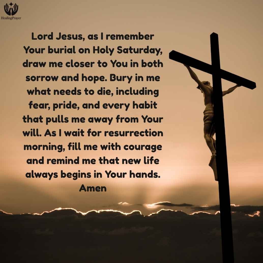 Holy Saturday Prayer to Be Joined with Christ in Death and Hope