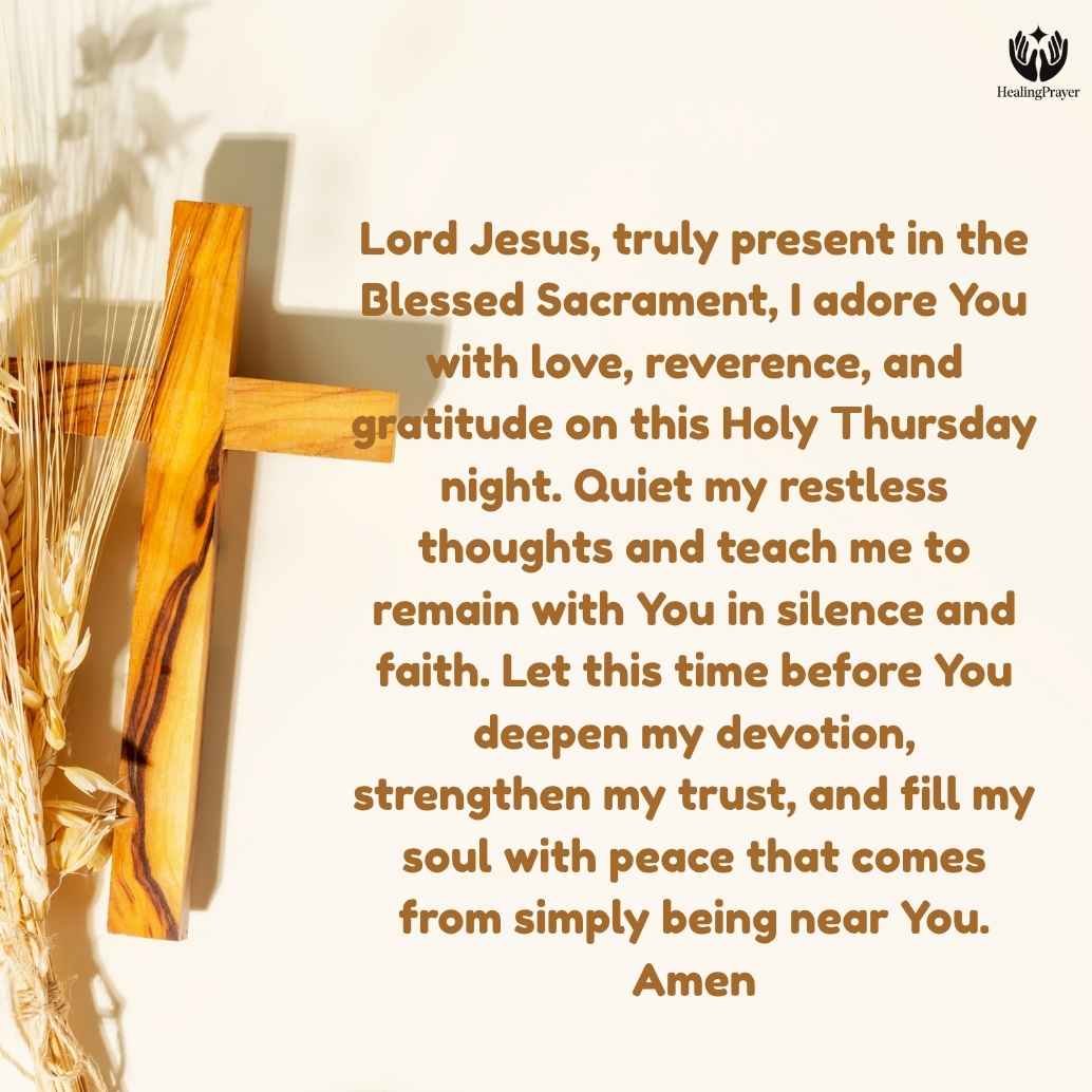 Holy Thursday Adoration of the Blessed Sacrament Prayers