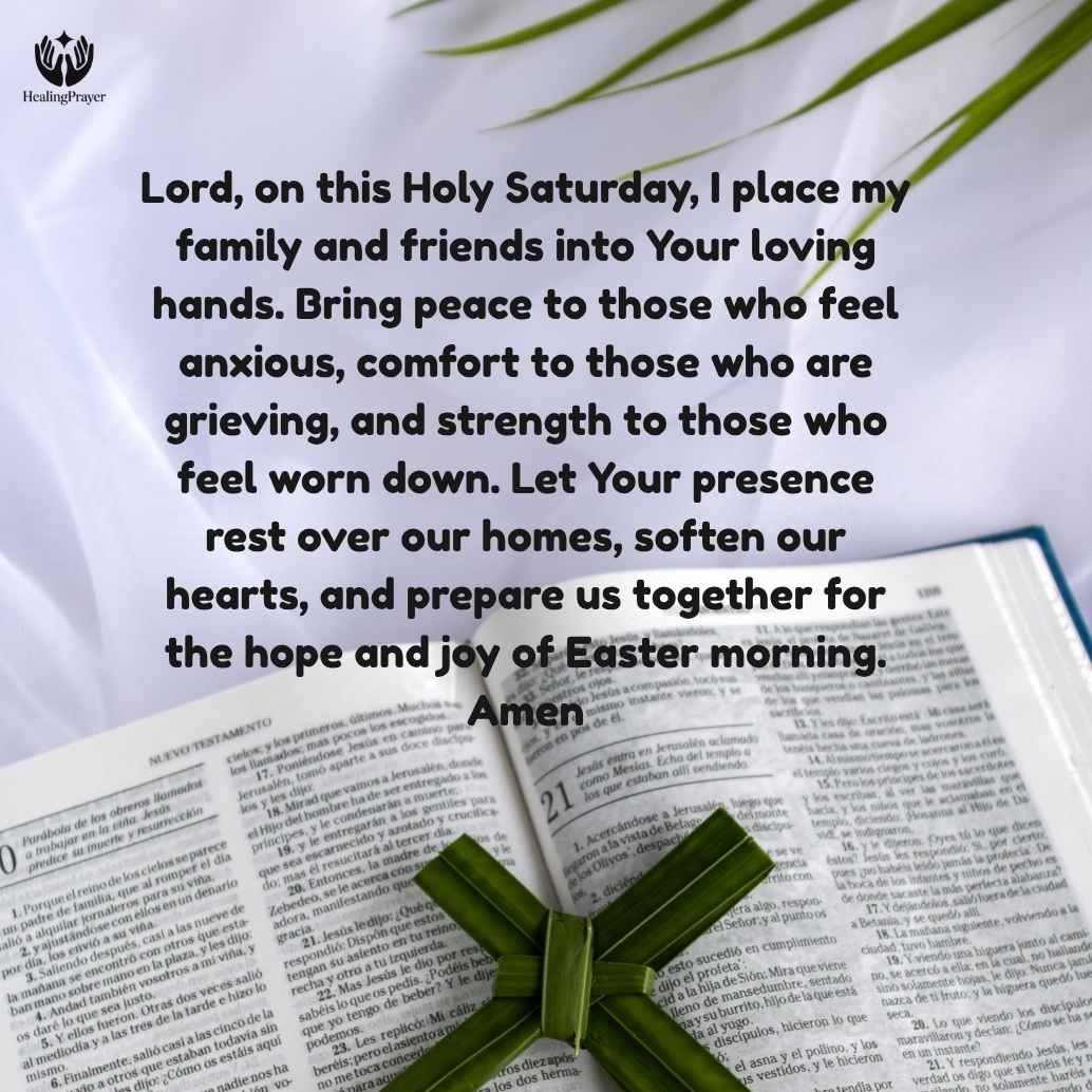 Prayer for Family and Friends on Holy Saturday