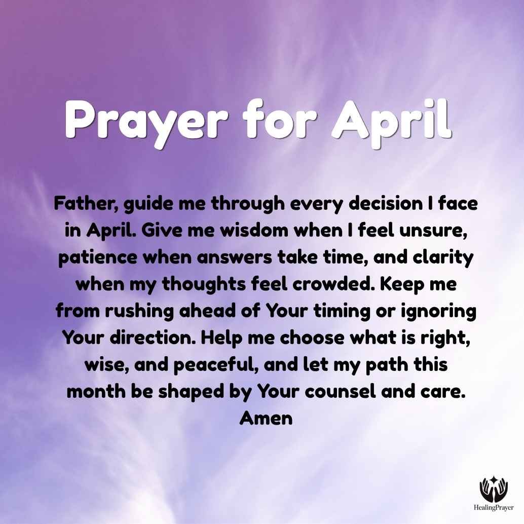 Prayer for Guidance, Wisdom, and Clear Direction in April