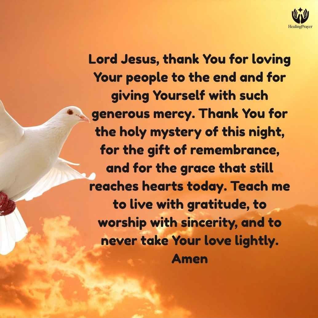 Prayer of Thanksgiving for Holy Thursday