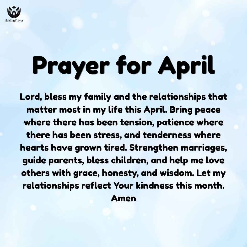 Prayers for Family, Marriage, and Relationships in April
