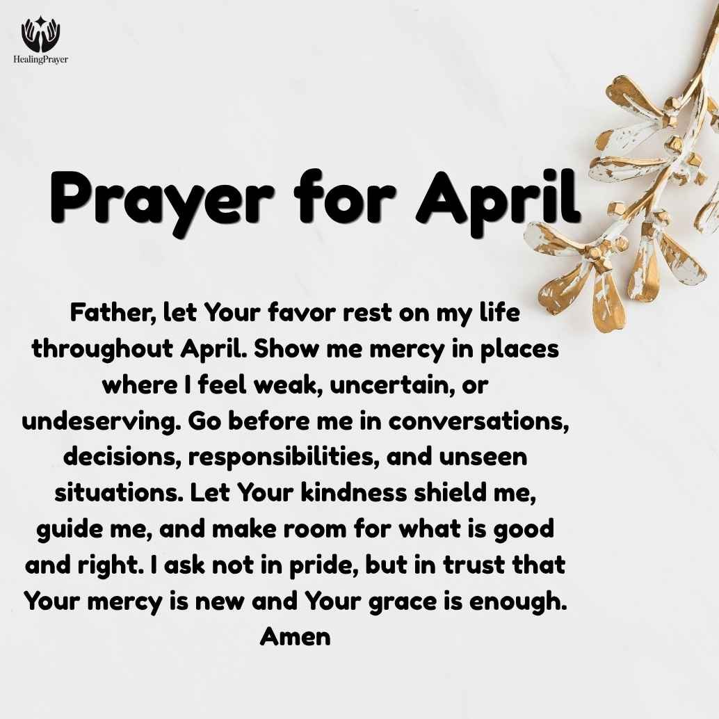 Prayers for God’s Favor and Mercy in April