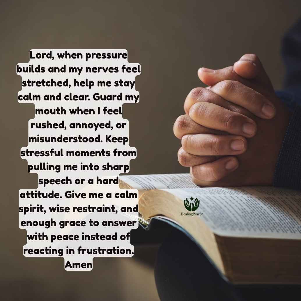 A Prayer for Anger Control in Stressful Situations