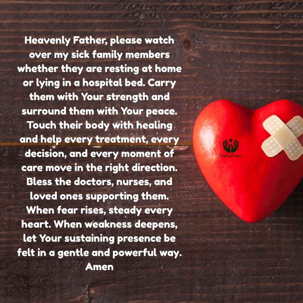 Healing Prayer for the Sick Family Member at Home or in Hospital