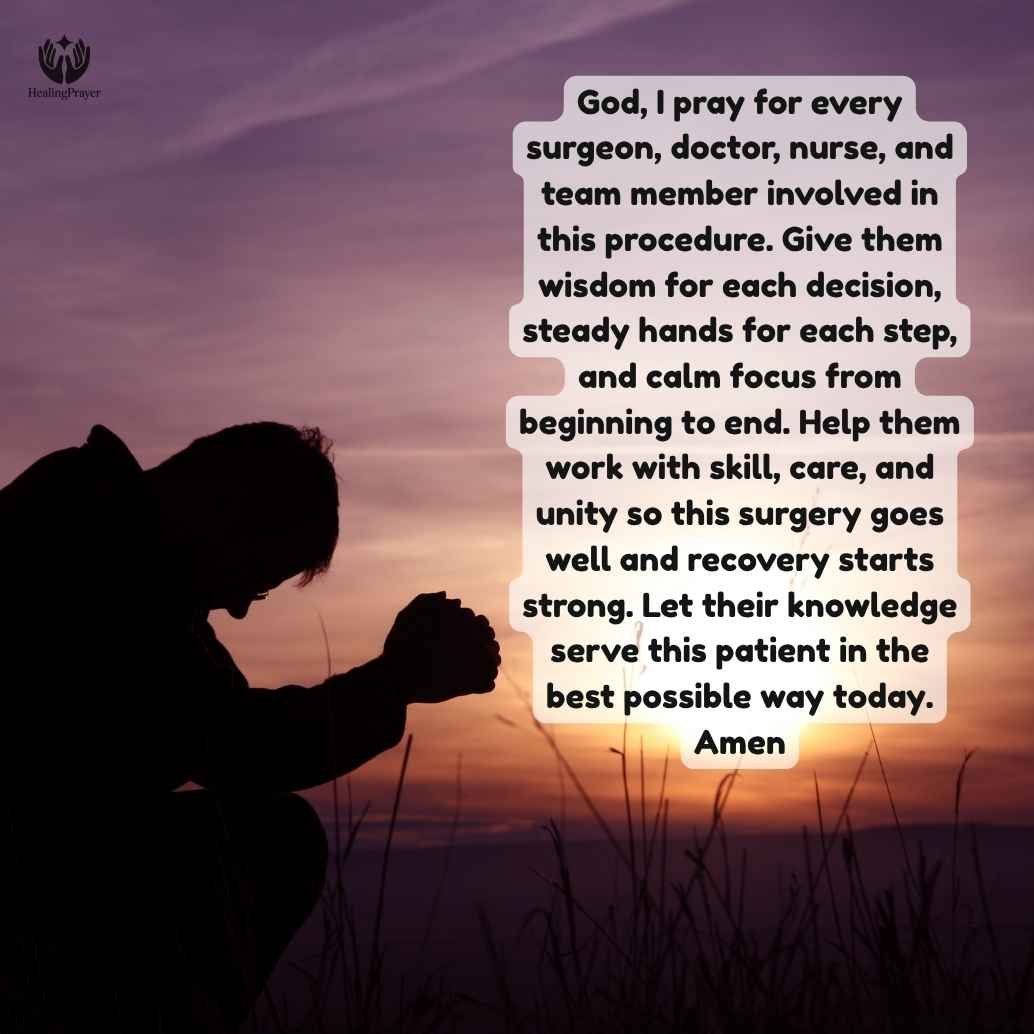 Prayer for the Surgeons, Doctors, and Medical Team