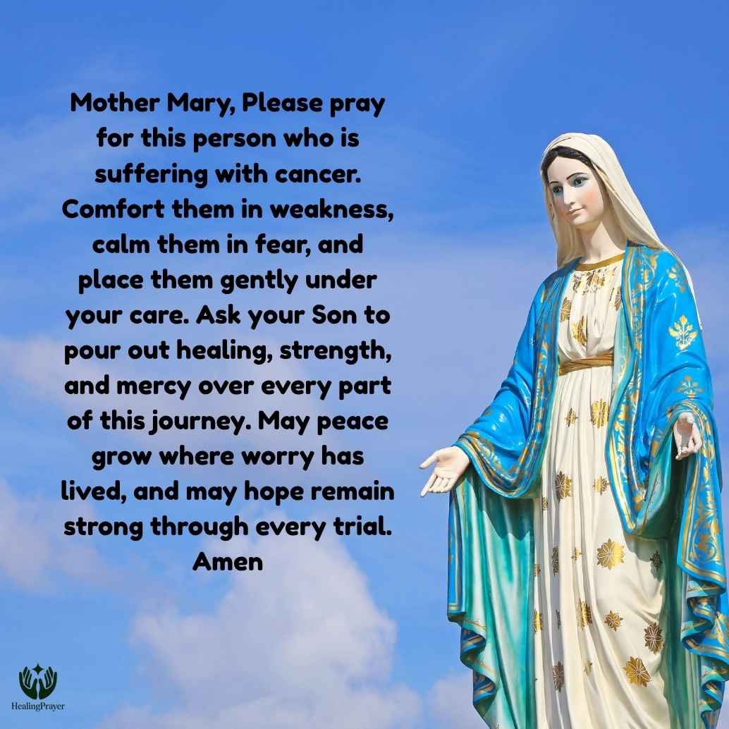 Prayer to Mother Mary for Someone Suffering With Cancer