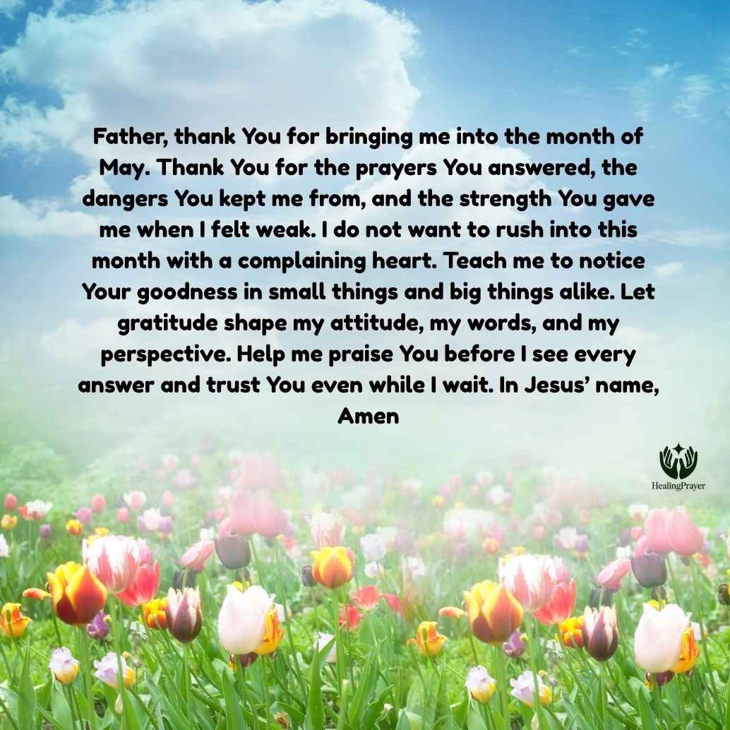 Thanksgiving Prayers for the New Month of May