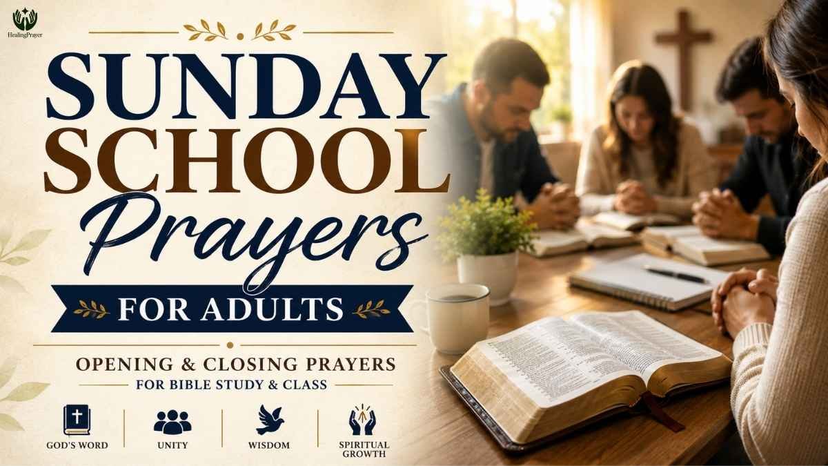 180+ Powerful Sunday School Prayers for Adults with Bible Verses for Bible Study, Class, and Worship