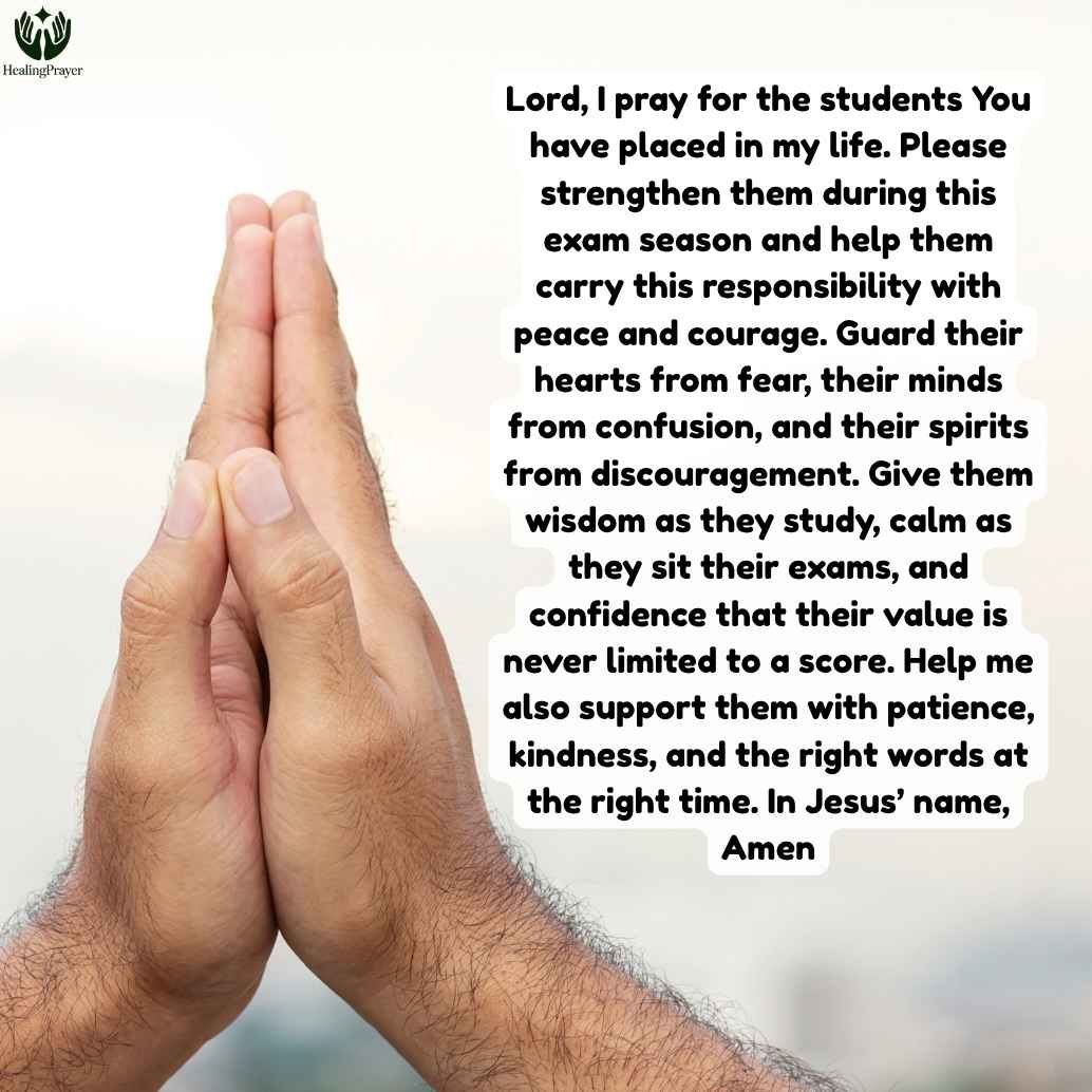 Exam Prayer for Students by Teachers, Parents, and Mentors