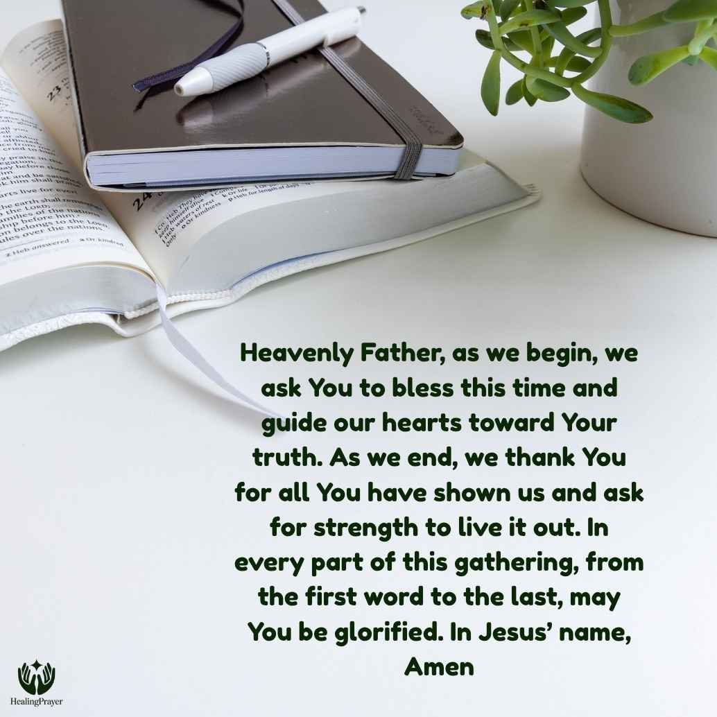 Final Opening and Closing Prayer for Bible Study and Sunday School
