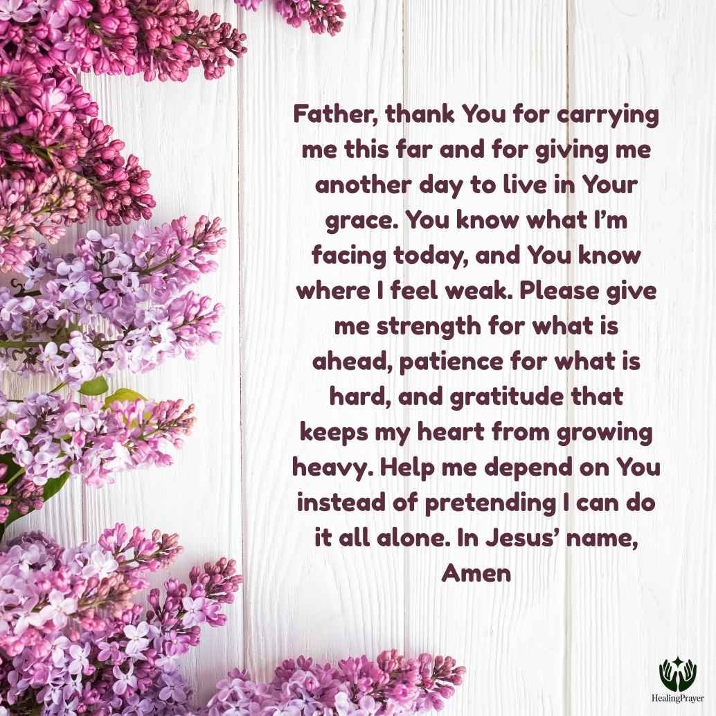 Prayer for Gratitude and Strength Before the Day Begins