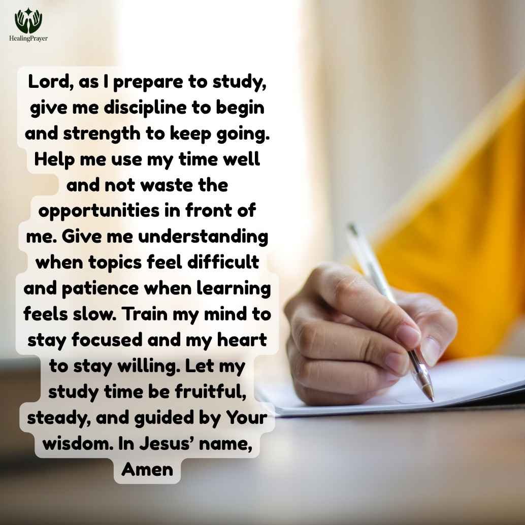 Prayer for Preparation to Study With Discipline and Understanding