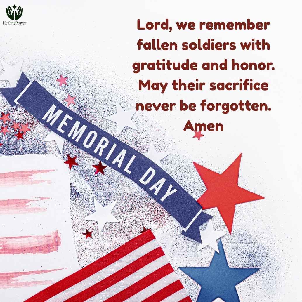 Short Memorial Prayer for Fallen Soldiers