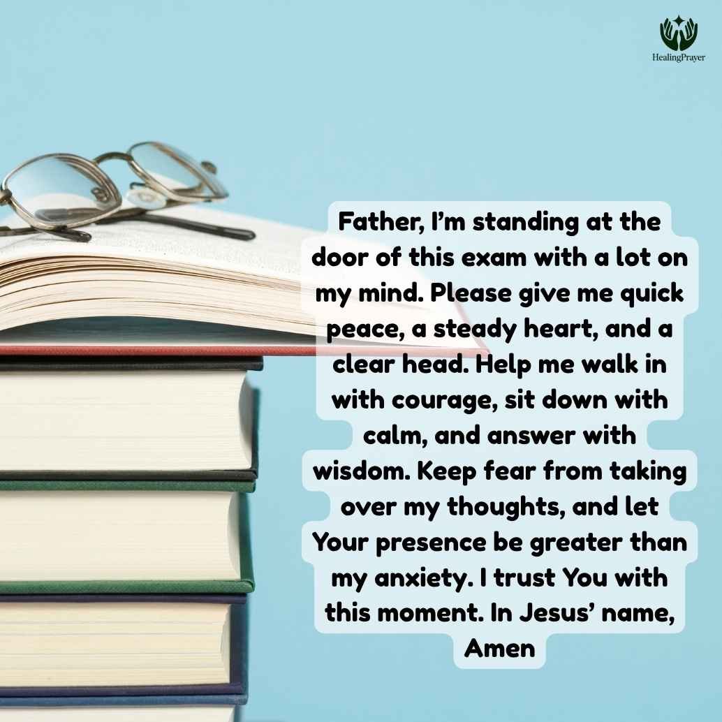 Short Prayer for Exams for Quick Peace Before Entering the Hall