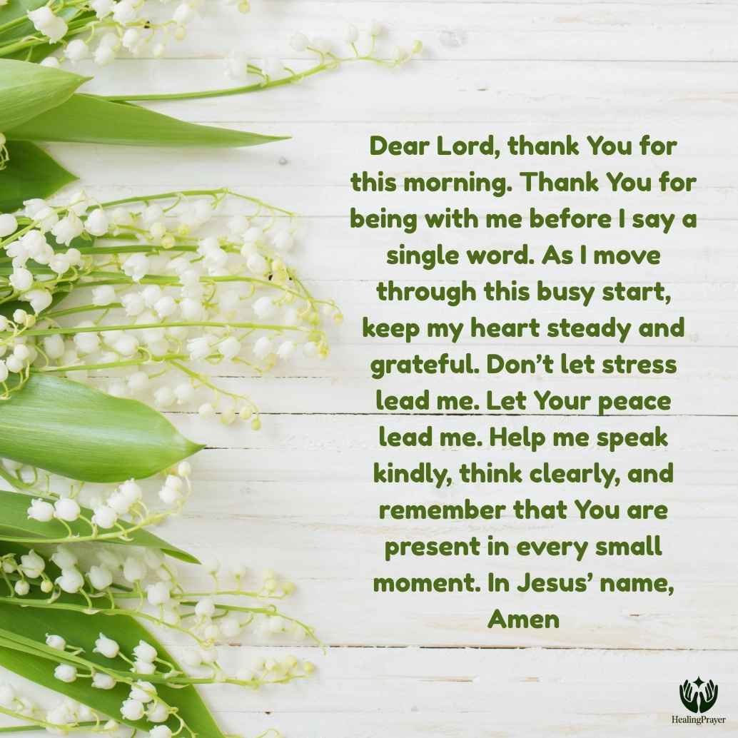 Short Prayer of Gratitude for Busy Mornings