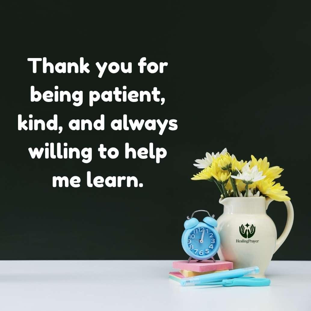 Thank You Message for Your Teacher