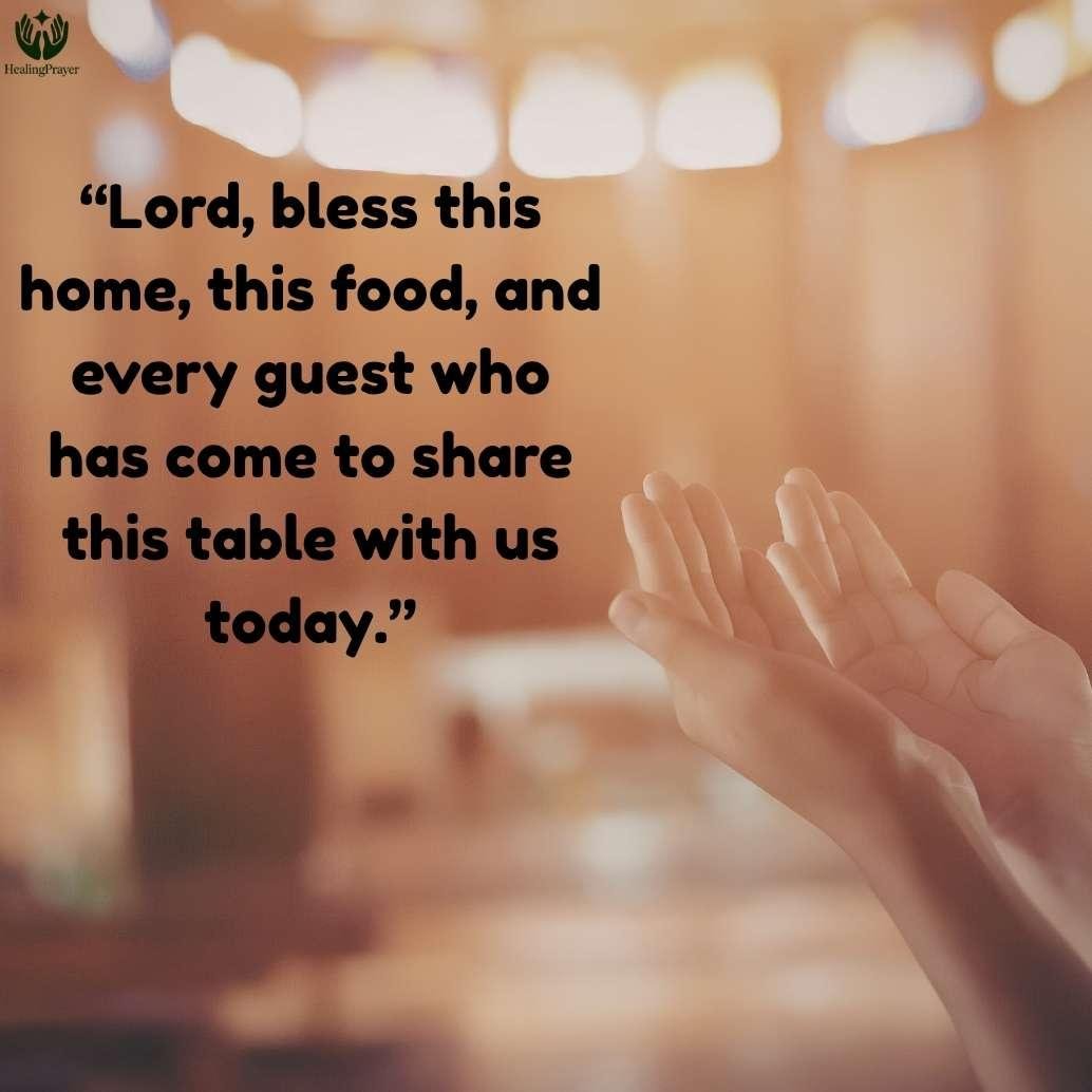 Food Blessings Prayer for Home, Guests, and Loved Ones
