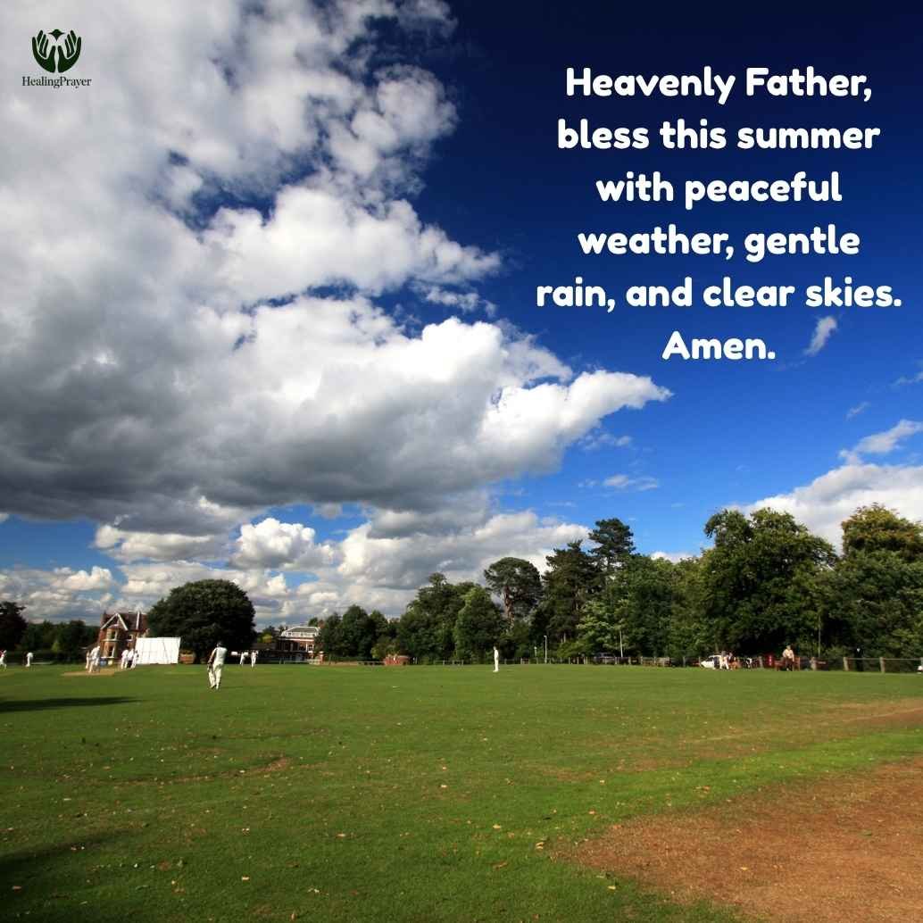 Prayer for Peaceful Weather, Rain, and Clear Skies
