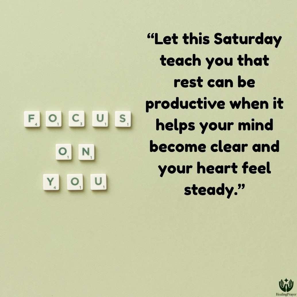 Saturday Motivation for Self-Care and Rest

